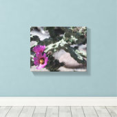 Toile Cactus Challa en fleurs (Insitu (Plancher de Bois))