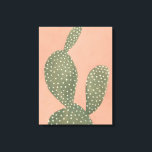Toile Cactus coralliens<br><div class="desc">"Coral Cactus I" par Emma Scarvey. Dispose d'un cactus à pois contre un arrière - plan souple.</div>