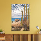 Toile Cactus dans un paysage désertique (Insitu(Salon))