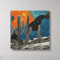 Cactus du désert bleu Aquarelle