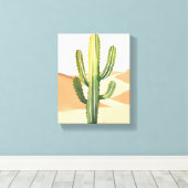 Toile Cactus du désert | Cactus verts à l'aquarelle (Insitu (Plancher de Bois))