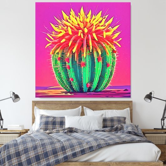Toile Cactus en floraison (Insitu(Chambre))