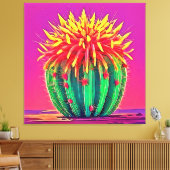 Toile Cactus en floraison (Insitu(Salon))