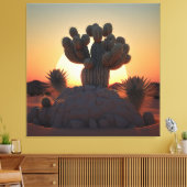 Toile Cactus et palmiers coexistent en harmonie. phot (Insitu(Salon))