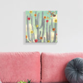 Toile Cactus noir et blanc avec fleurs Art de collage (Insitu(Salon))
