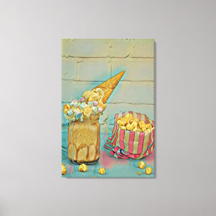 Toile Cadeau amoureux de crème glacée