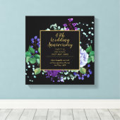 Toile Cadeau de 45e anniversaire de mariage Saphir Fleur (Insitu (Plancher de Bois))