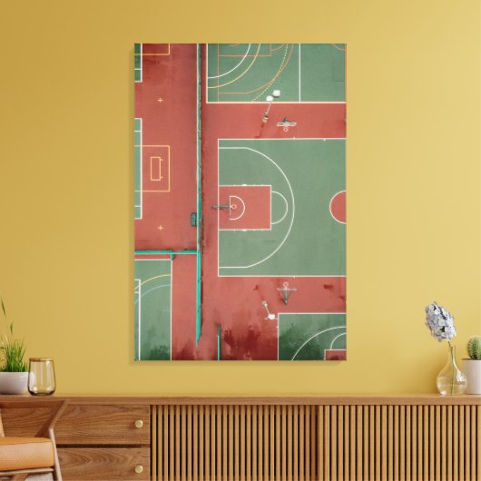 Toile Cadeau de basket-ball cool (Insitu(Salon))