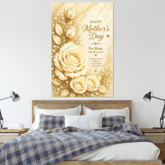 Toile Cadeau de Fête des Mères pour Maman – Flo Elegant
