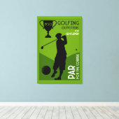 Toile Cadeau de golf Vintage (Insitu (Plancher de Bois))