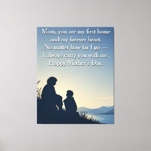 Toile Cadeau de la fête des mères pour maman Citation to