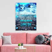 Toile Cadeau de loup pour mon mari, Cadeau d'anniversair (Insitu(Salon))