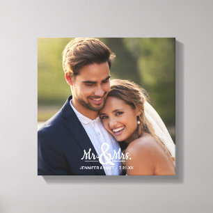 Toile Cadeau de mariage et d'anniversaire de mariage M.