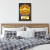 Toile Cadeau de mémoire de date spéciale Gold Record (Insitu(Chambre))