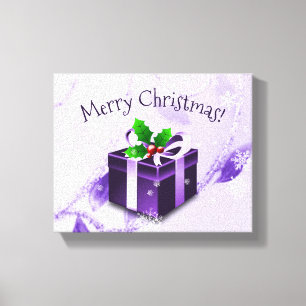 Toile Cadeau de Noël pourpre Imprimer