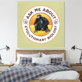 Toile Cadeau d'humour sur l'évolution pour professeur de (Insitu(Chambre))