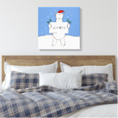 Toile Cadeau d'ours polaire de Noël personnalisé (Insitu(Chambre))