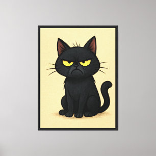Toile Cadeau drôle de chat pour les amateurs de chats