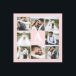 Toile Cadeau famille mariage multiphoto monogramme<br><div class="desc">Cadeau de famille mariage monogramme multi photo. Mariage idéal,  nouvelle maison,  anniversaire,  anniversaire ou cadeau de Noël. Une façon amusante de montrer toutes vos belles photos.</div>