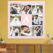 Toile Cadeau famille mariage multiphoto monogramme (Insitu(Salon))