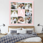 Toile Cadeau famille mariage multiphoto monogramme (Insitu(Chambre))