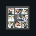 Toile Cadeau famille mariage multiphoto monogramme<br><div class="desc">Cadeau de famille mariage monogramme multi photo. Mariage idéal,  nouvelle maison,  anniversaire,  anniversaire ou cadeau de Noël. Une façon amusante de montrer toutes vos belles photos.</div>