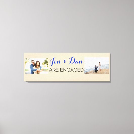 Toile Cadeau Fiançailles personnalisé (Recto)