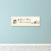 Toile Cadeau Fiançailles personnalisé (Insitu (Plancher de Bois))