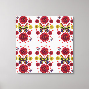 Toile Cadeau Floral Personnalisé Papillon de Printemps