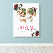 Toile Cadeau moderne en forme de coeur blanc pour la fêt (Insitu (Plancher de Bois))