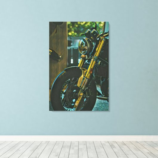 Toile cadeau motocyclette rétro (Insitu (Plancher de Bois))