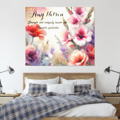 Toile Cadeau personnalisé Août Fleurs d'anniversaire (Insitu(Chambre))
