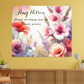 Toile Cadeau personnalisé Août Fleurs d'anniversaire (Insitu(Salon))