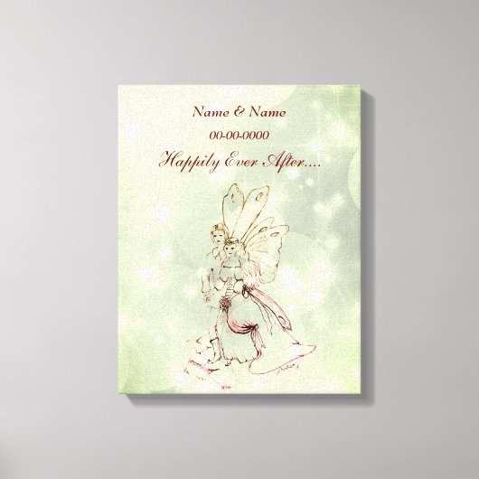 Toile Cadeau personnalisé Fairy Wedding Day (Recto)
