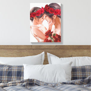 Toile Cadeau Personnalisé Floral Chaleureux