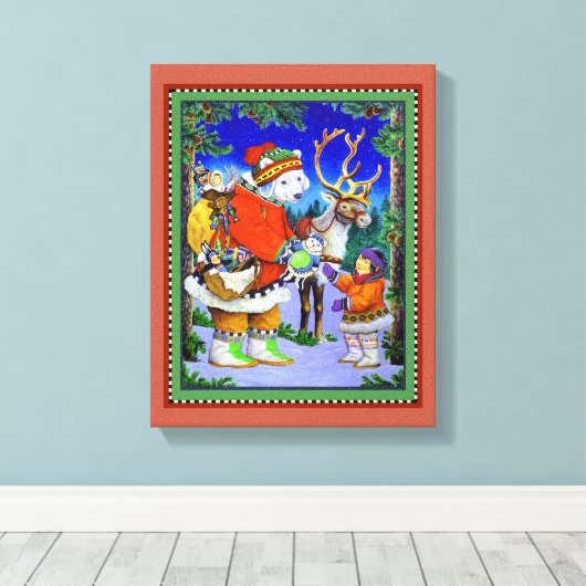 Toile Cadeau Polarbear (Insitu (Plancher de Bois))