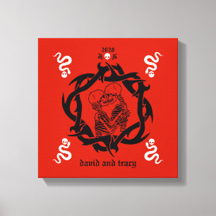 Toile Cadeau pour amoureux gothiques romantiques sombres