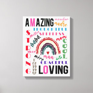 Toile Cadeau pour maman Synonymes mères Fête des mèr