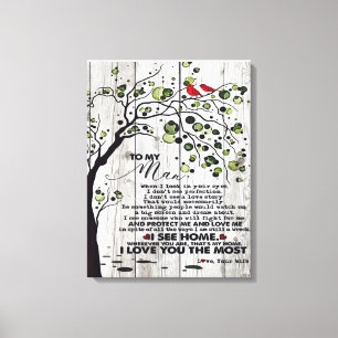 Toile Cadeau Pour Mari À ma belle lettre au mari