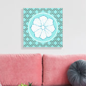 Toile Cadeau Tropical Hawaiian Turquoise Wall Art (Insitu(Salon))