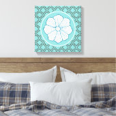 Toile Cadeau Tropical Hawaiian Turquoise Wall Art (Insitu(Chambre))
