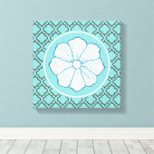 Toile Cadeau Tropical Hawaiian Turquoise Wall Art (Insitu (Plancher de Bois))