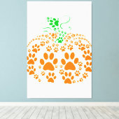 Toile Cadeaux Citrouilles de chien mignon Halloween Cos (Insitu (Plancher de Bois))