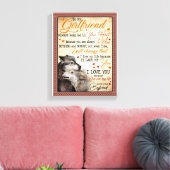 Toile Cadeaux de copine | Lettre à ma petite amie (Insitu(Salon))