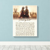 Toile Cadeaux de couple | Pour Mon Âme Je Traverse Mon C (Insitu (Plancher de Bois))