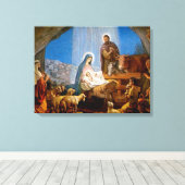 Toile Cadeaux de crèches pour Noël (Insitu (Plancher de Bois))