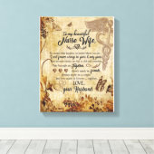 Toile Cadeaux de femme infirmière | Lettre À Ma Belle Fe (Insitu (Plancher de Bois))