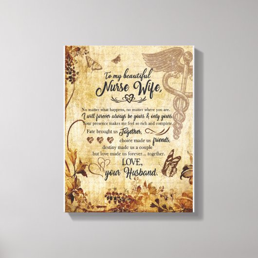 Toile Cadeaux de femme infirmière | Lettre À Ma Belle Fe (Recto)