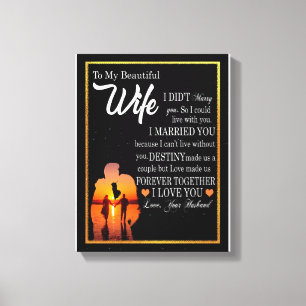 Toile Cadeaux de femme Lettre À Ma Femme Amour Du Mari