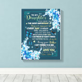 Toile Cadeaux de fille | Lettre À Ma Fille De Papa (Insitu (Plancher de Bois))